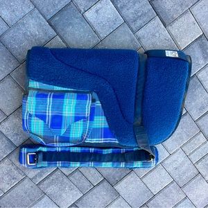 Blue Kensington Fleece Bareback Pad With Pockets